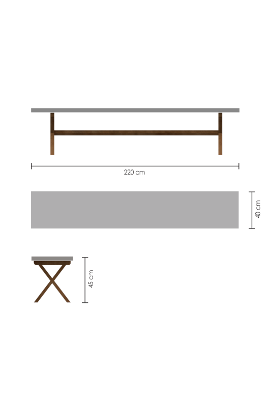 Outdoor Concrete Bench Osier Belle