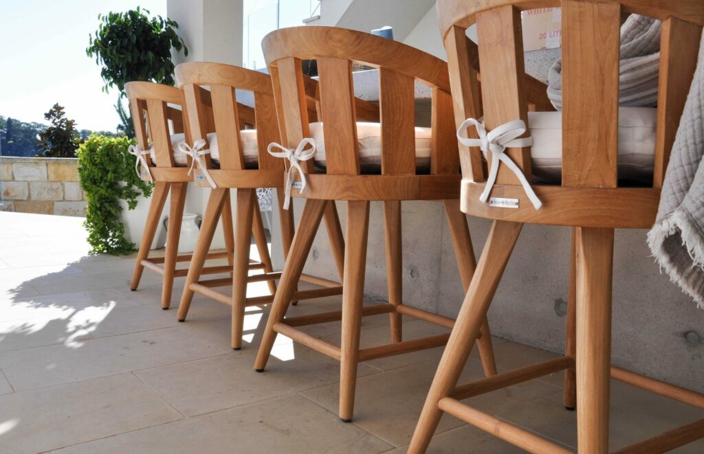 Outdoor Teak Bar Stool Osier Belle