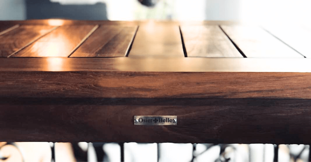 Teak bar table 2 Osier belle teak