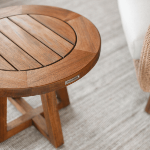 Teak Rounded Coffee Table