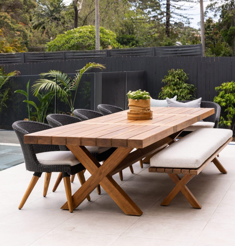 Teak dining table