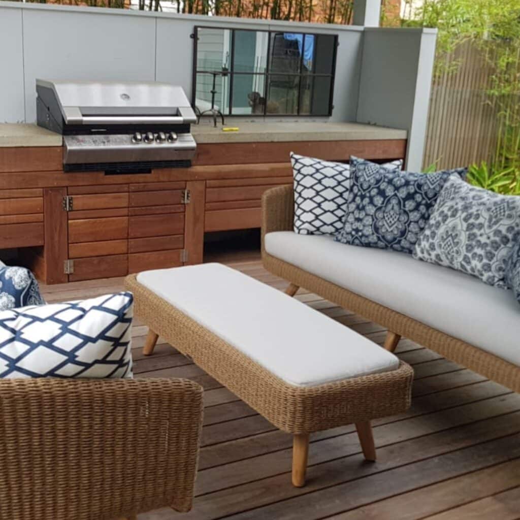 Tresse ottoman Tresse ottoman outdoor kitchen seating examples