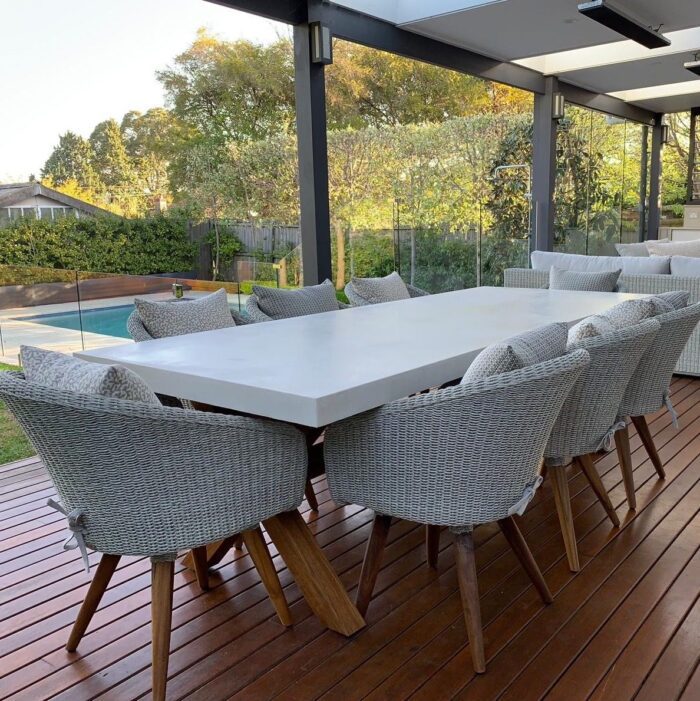 260cm Concrete Dining Table - 1