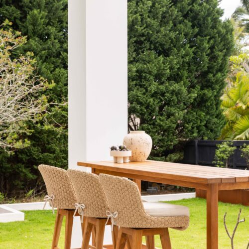 Armless Wicker Bar Stool