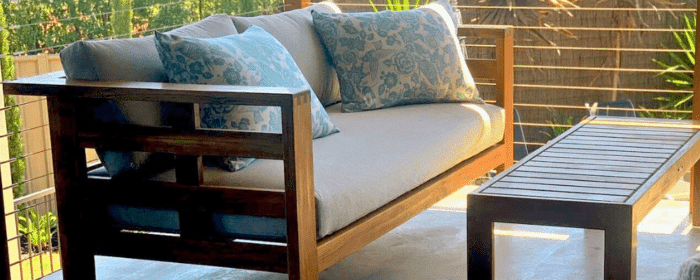 Teak Outdoor Sofa - 3