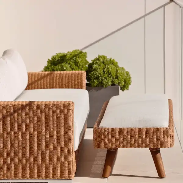 Outdoor table ottoman Outdoor ottomans