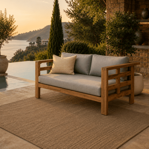 Teak Sofa 200cm 40% OFF