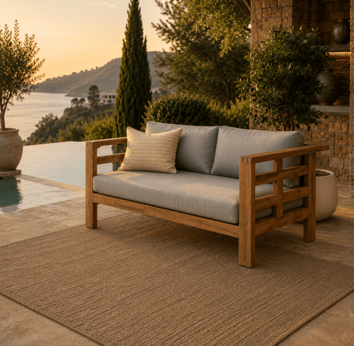 Teak Sofa 200cm 40% OFF - 1