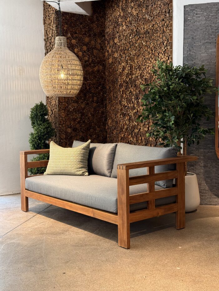 200cm Teak Sofa - 1