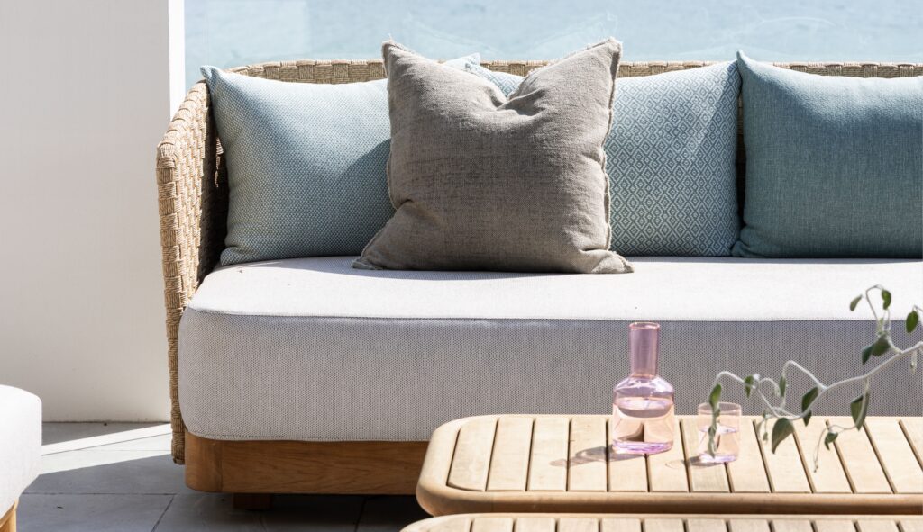 Provence setting 2 can outdoor cushions stay outside