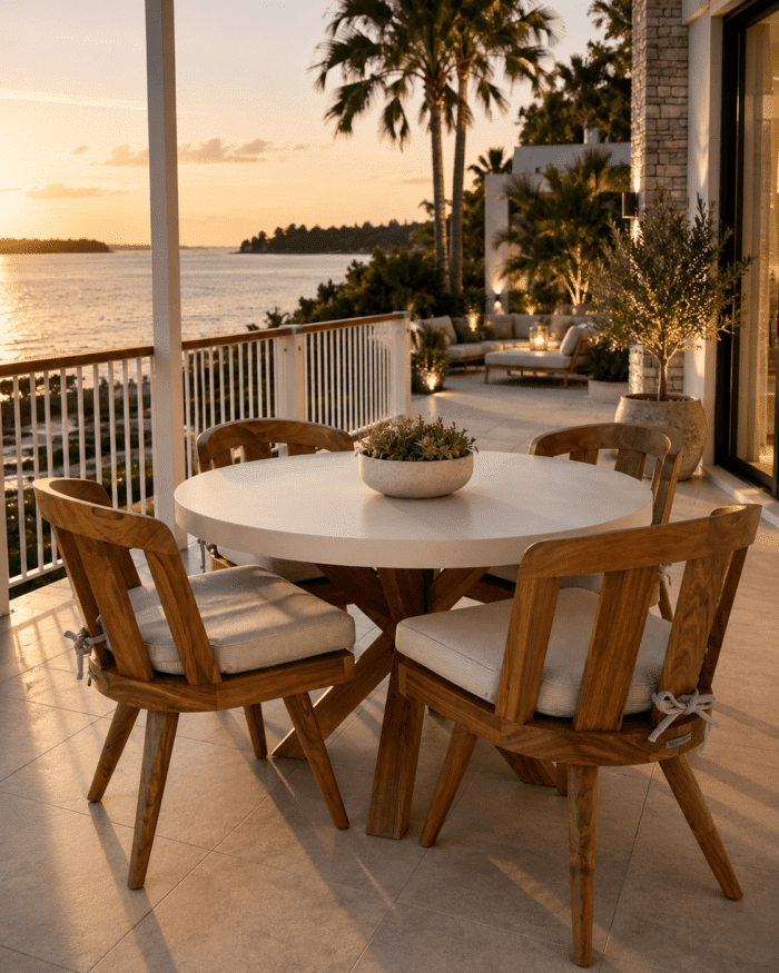 Teak Armless Dining Chair 60% OFF - 1