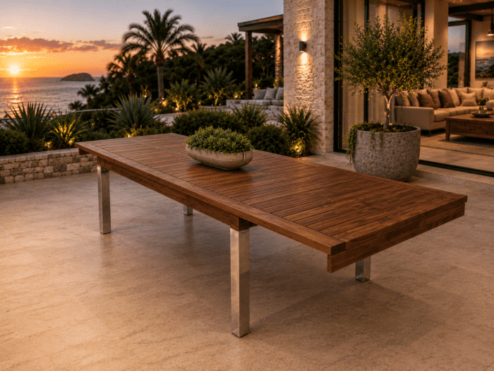 Teak Extension Table 280cm-400cm x 120cm 50% OFF - 1