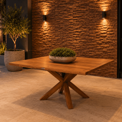 Square Teak Table 145cm 50% OFF