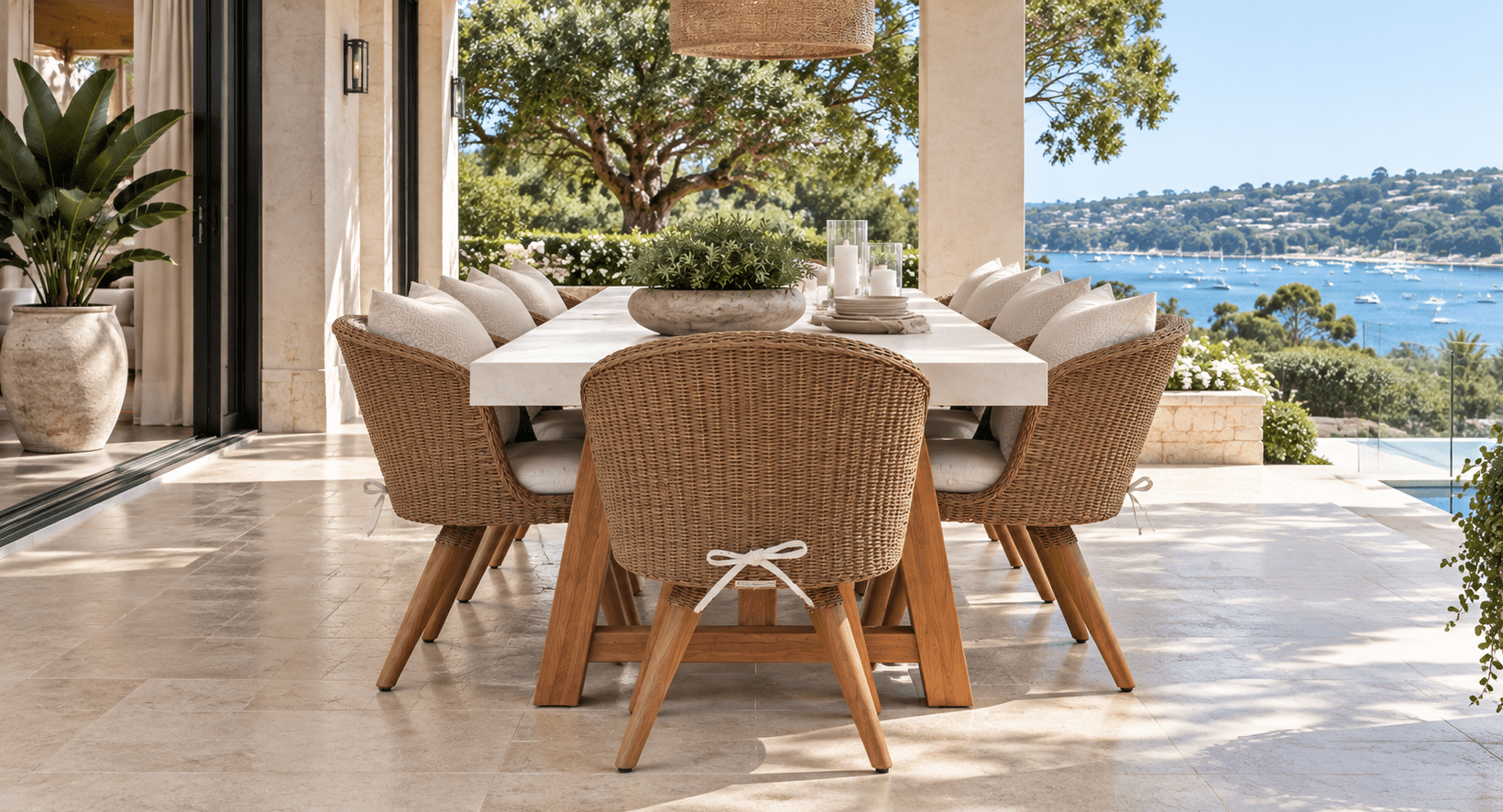 Concrete dining table luxury outdoor furniture e1789170363817