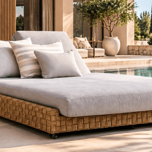 Frappant Double Outdoor Sunlounger
