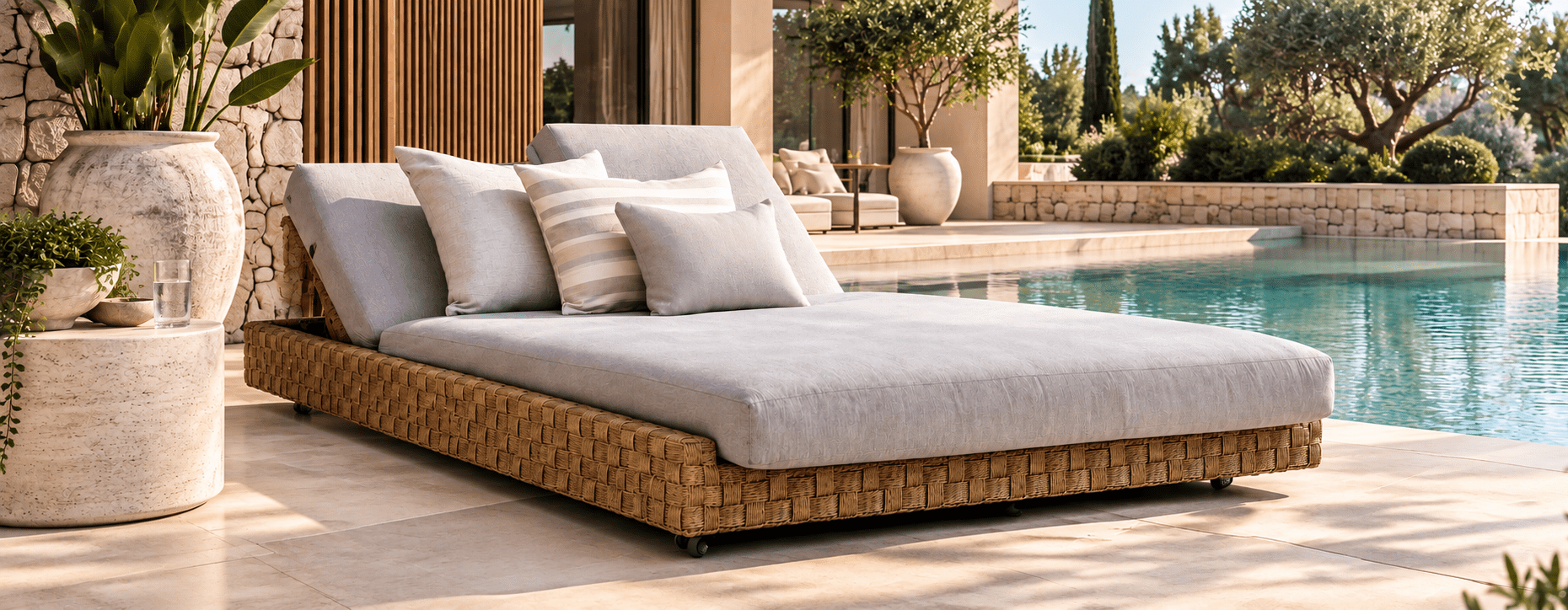 Luxury outdoor furniture sunbed pool daybed e1789165044976