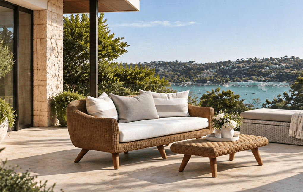 Luxury outdoor furniture wicker sofa setting bulle
