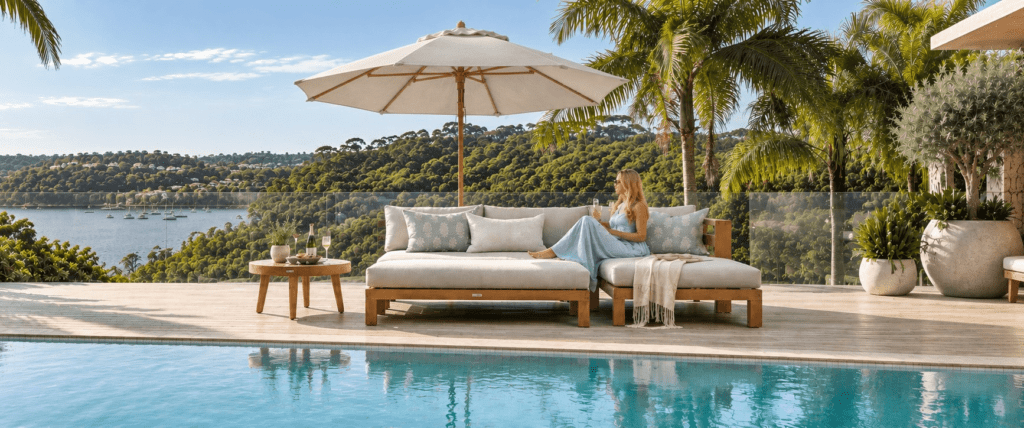 Teak outdoor luxury furniture australia how to choose outdoor parasols
