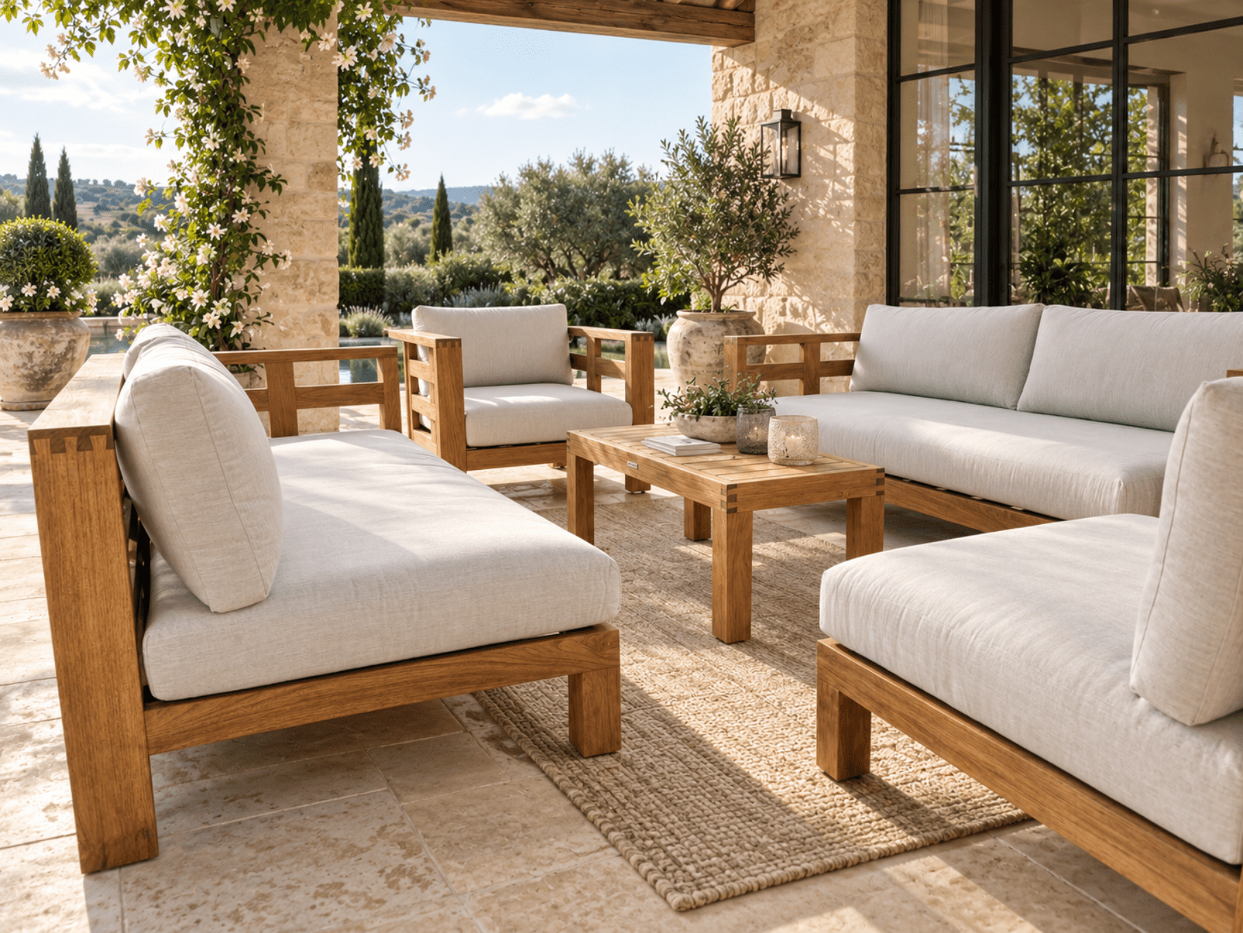 Teak outdoor setting luxury furniture australia