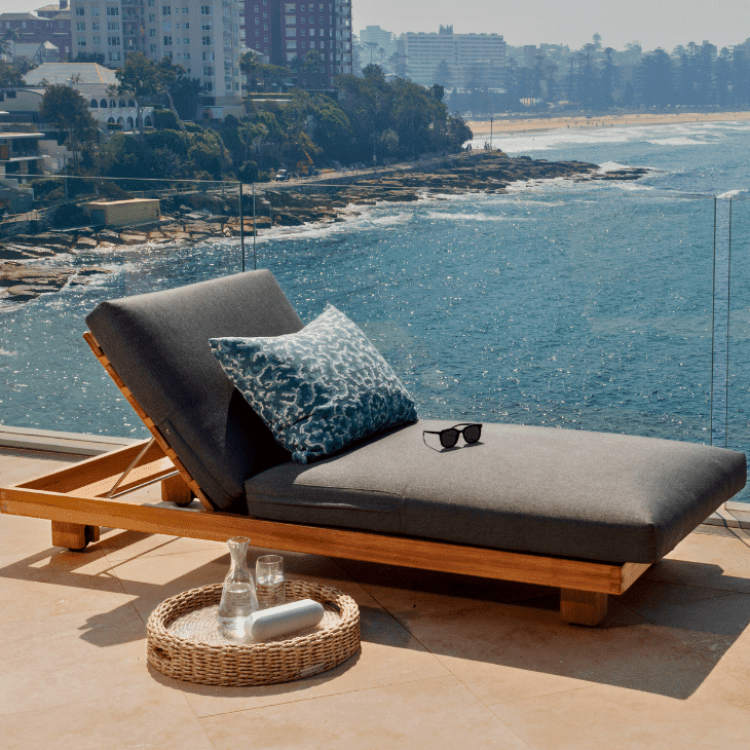 Teak Sunlounger (4)
